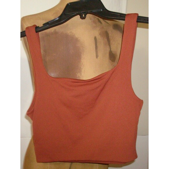 New Womens Babaton Aritzia Contour Squareneck Crop Tank Brown M Medium Nice - Picture 6 of 6